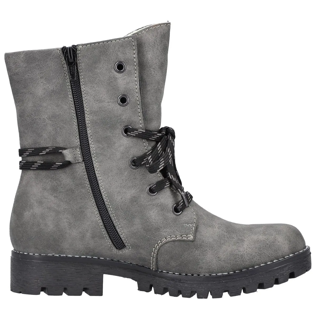 Rieker Schnürboots 785K0 In Grau 5 Rieker Schnürboots 785K0 In Grau – Bild 3