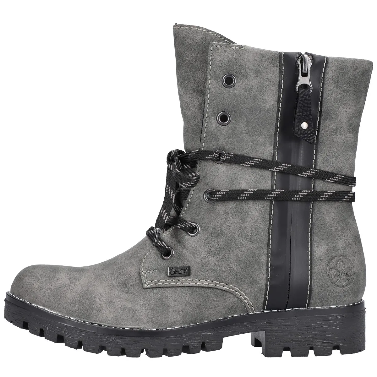 Rieker Schnürboots 785K0 In Grau 3 Rieker Schnürboots 785K0 In Grau