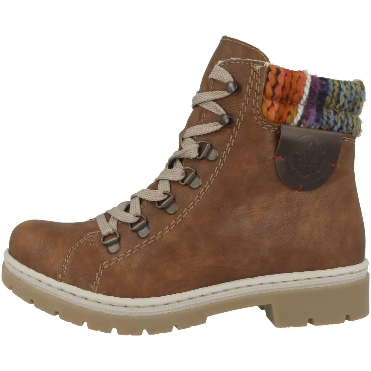 Rieker Schnürboots Kalpi-Poncho-Ambor In Braun 3 Rieker Schnürboots Kalpi-Poncho-Ambor In Braun