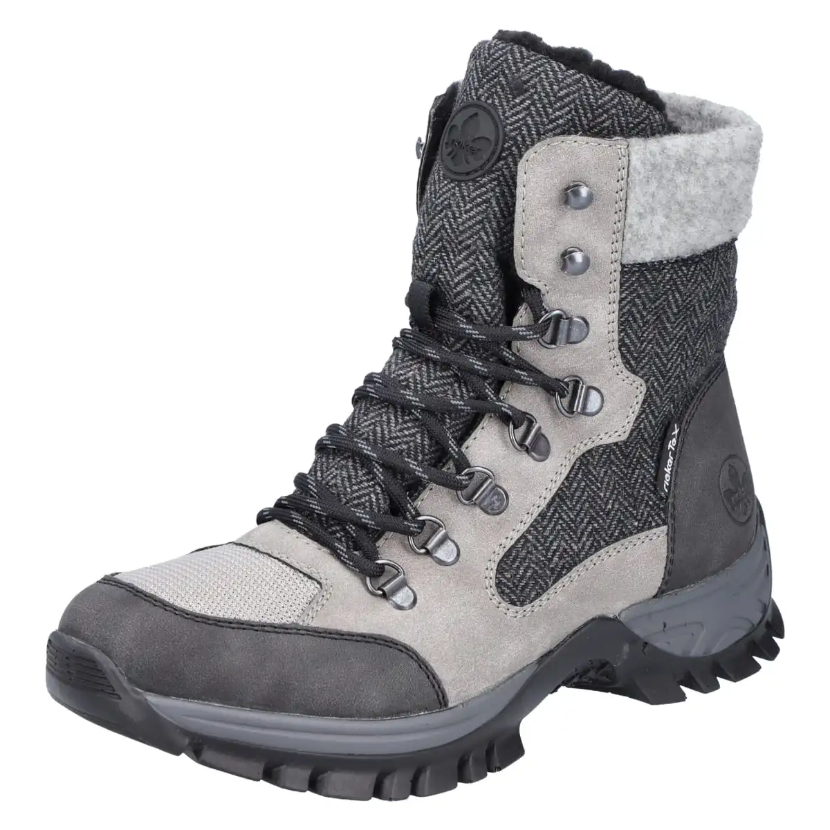 Rieker Schnürboots M9842 In Grau 6 Rieker Schnürboots M9842 In Grau – Bild 4