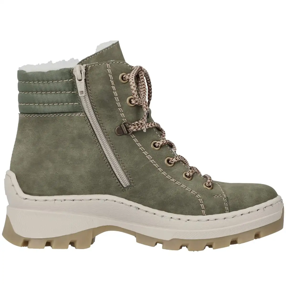 Rieker Schnürboots X9334 In Gruen 5 Rieker Schnürboots X9334 In Gruen – Bild 3