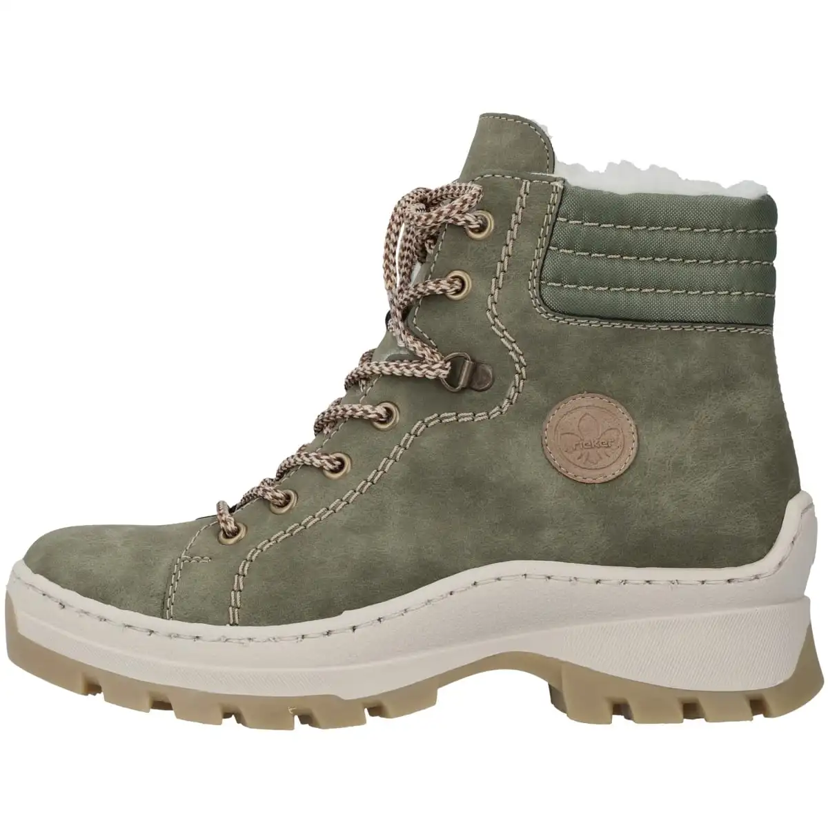 Rieker Schnürboots X9334 In Gruen 3 Rieker Schnürboots X9334 In Gruen