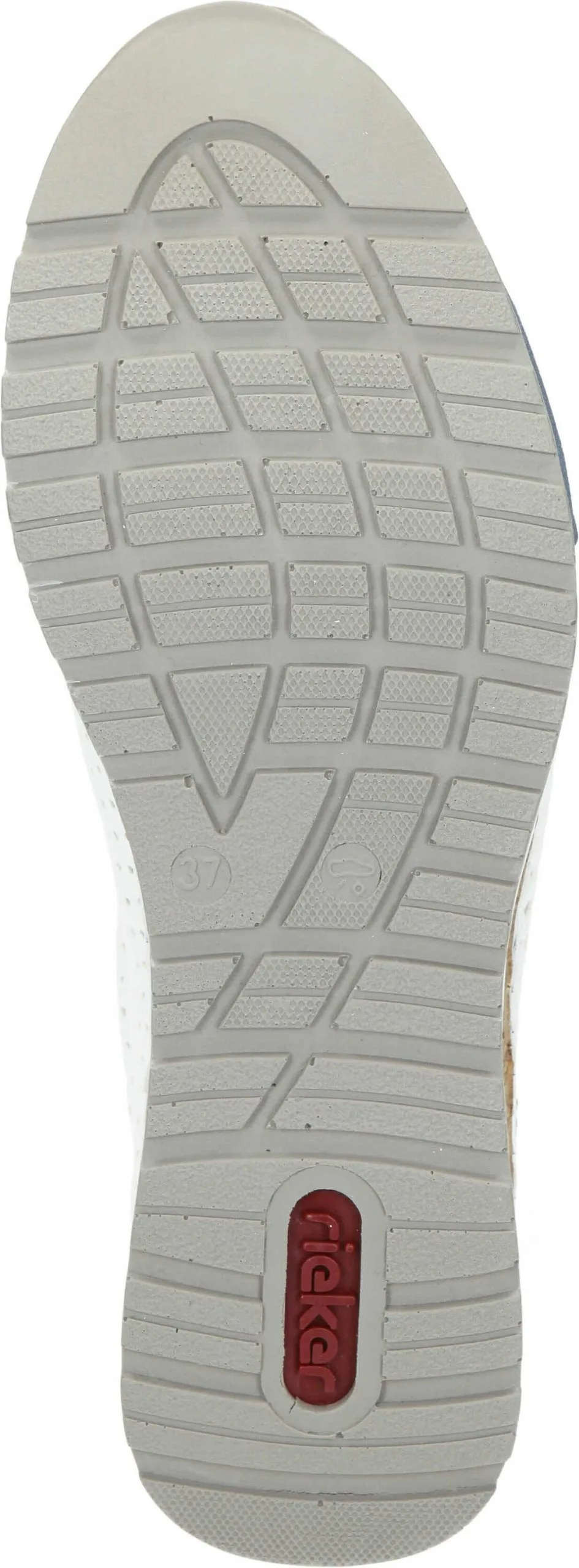 Rieker Schnürschuhe In Jeans/weiss/cement/fog-silver 8 Rieker Schnürschuhe In Jeans/weiss/cement/fog-silver – Bild 6