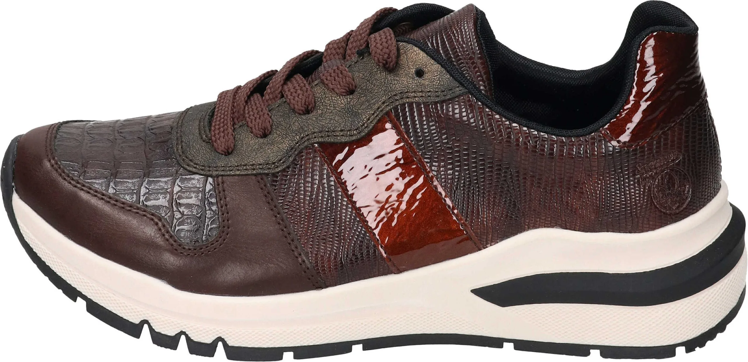 Rieker Schnürschuhe In Kastanie/nougat/schwarz-antilope 4 Rieker Schnürschuhe In Kastanie/nougat/schwarz-antilope – Bild 2