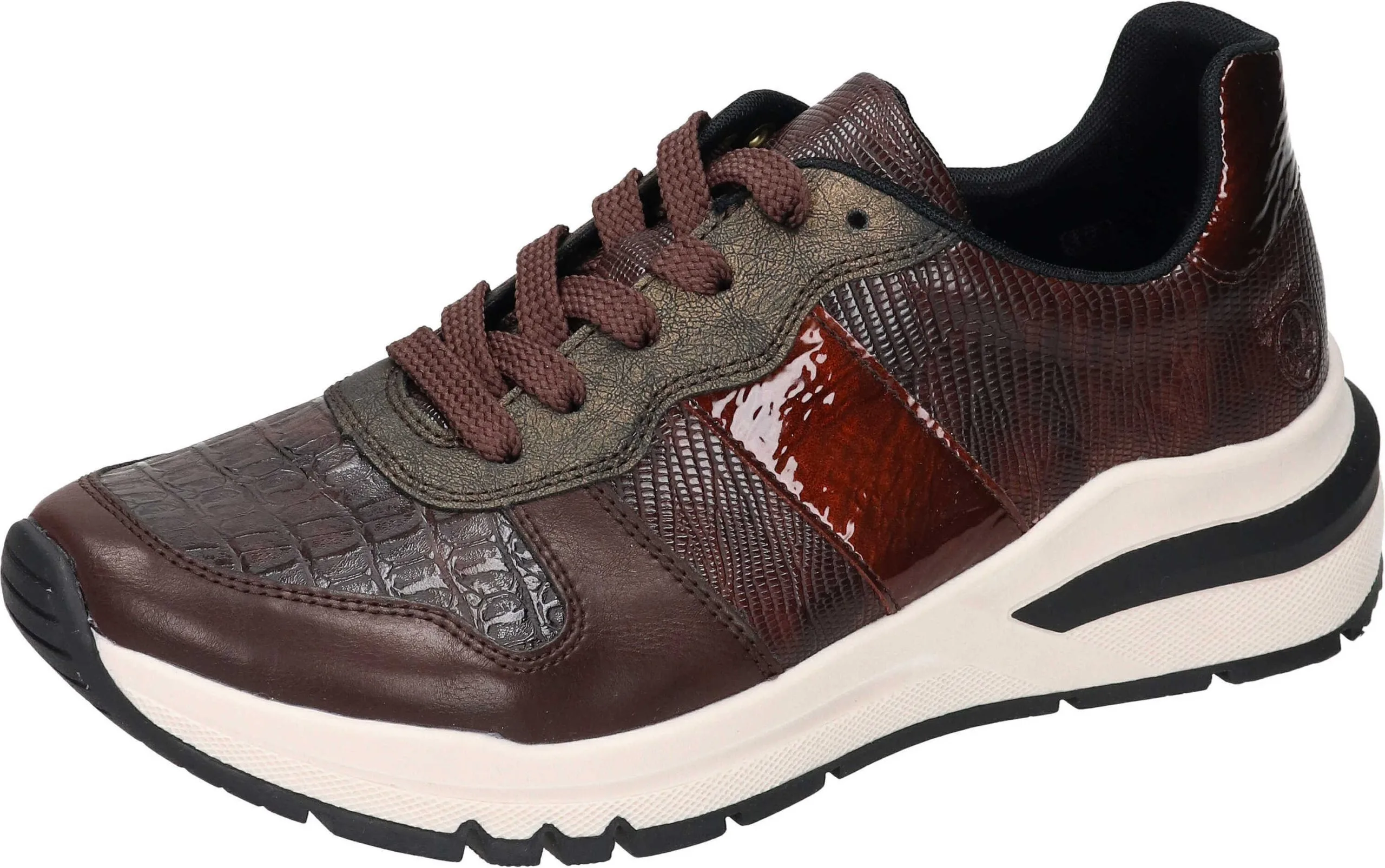 Rieker Schnürschuhe In Kastanie/nougat/schwarz-antilope 3 Rieker Schnürschuhe In Kastanie/nougat/schwarz-antilope