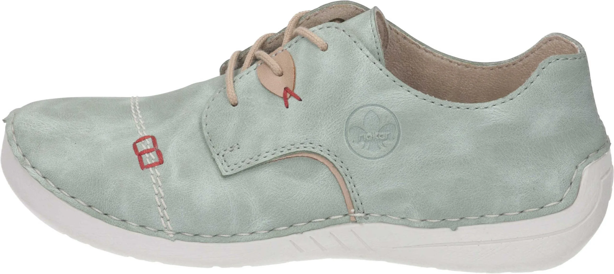 Rieker Schnürschuhe In Mint/beige 4 Rieker Schnürschuhe In Mint/beige – Bild 2