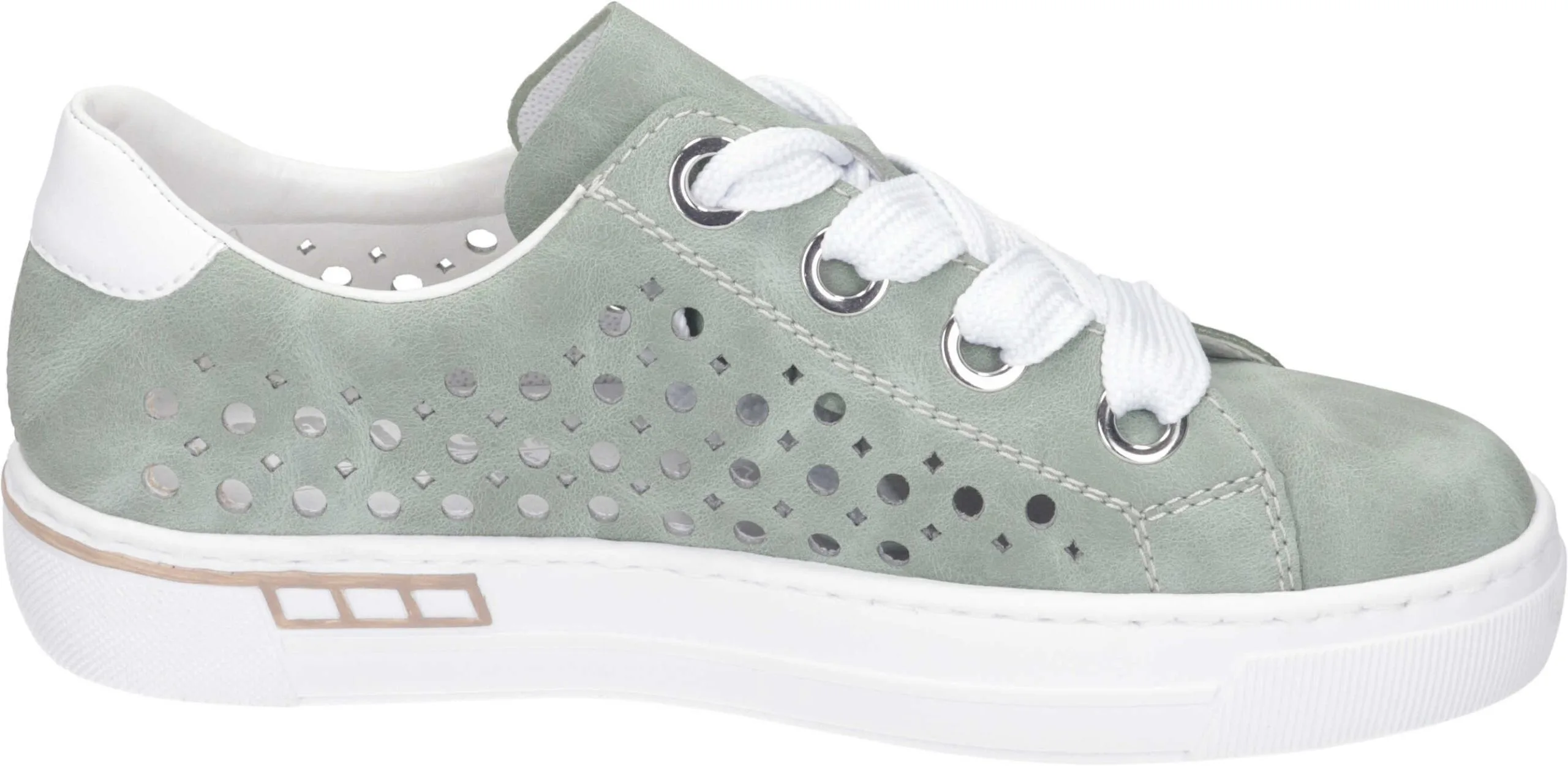 Rieker Schnürschuhe In Mint/weiss 6 Rieker Schnürschuhe In Mint/weiss – Bild 4