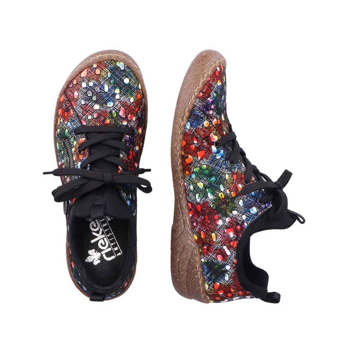 Rieker Schnürschuhe In Schwarz-multi/black/schwarz 6 Rieker Schnürschuhe In Schwarz-multi/black/schwarz – Bild 4