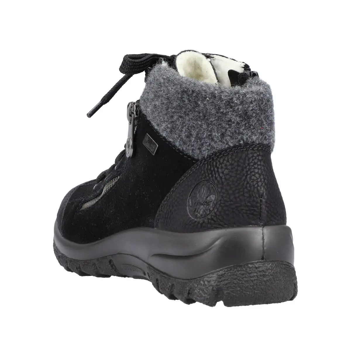 Rieker Schnürschuhe In Schwarz/schwarz/anthrazit 4 Rieker Schnürschuhe In Schwarz/schwarz/anthrazit – Bild 2