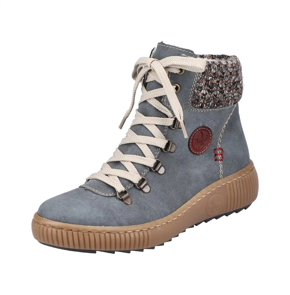 Rieker Schnürstiefel In Jeans/terra/wine 3 Rieker Schnürstiefel In Jeans/terra/wine