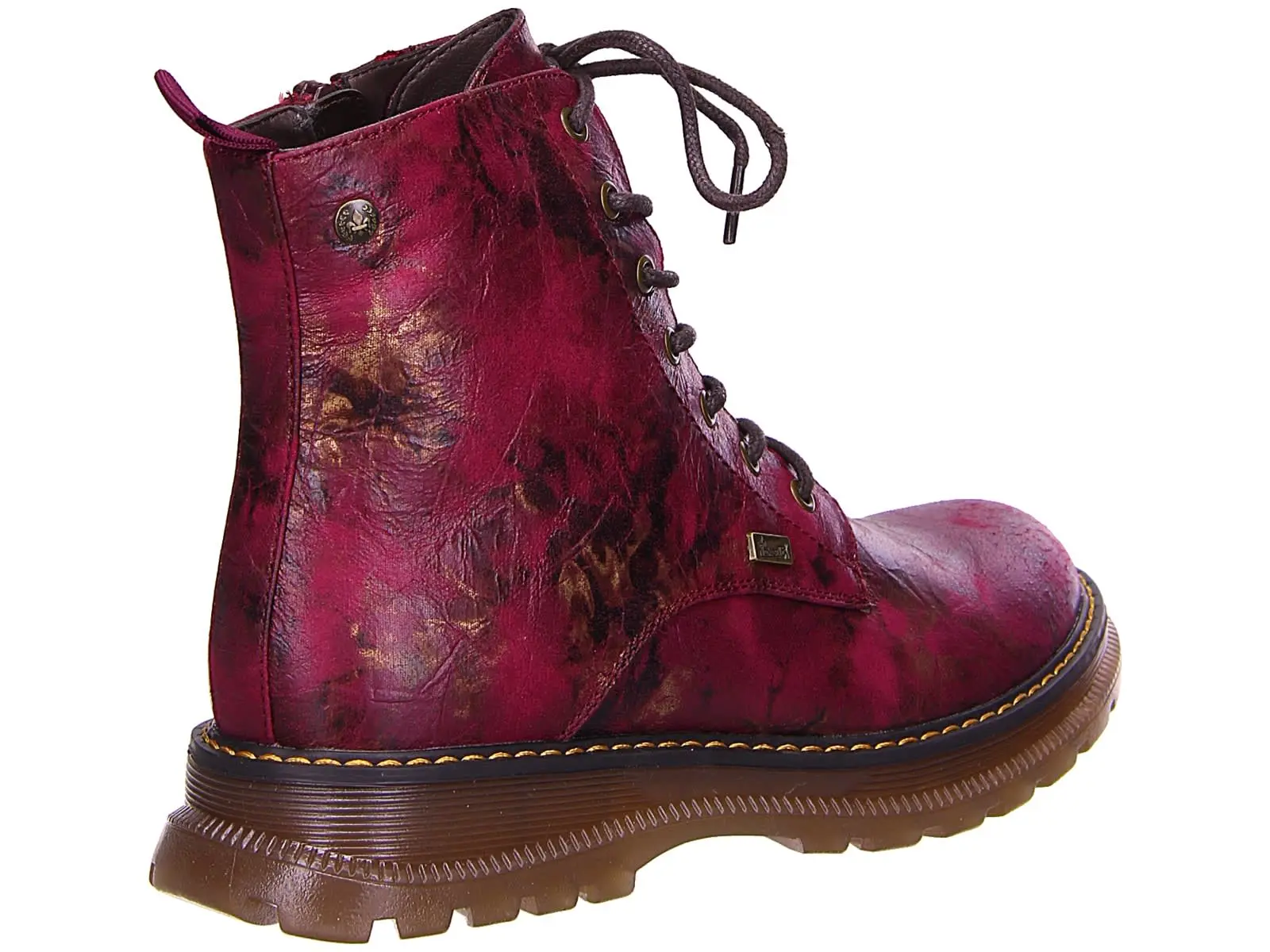 Rieker Schnürstiefel In Rot 4 Rieker Schnürstiefel In Rot – Bild 2