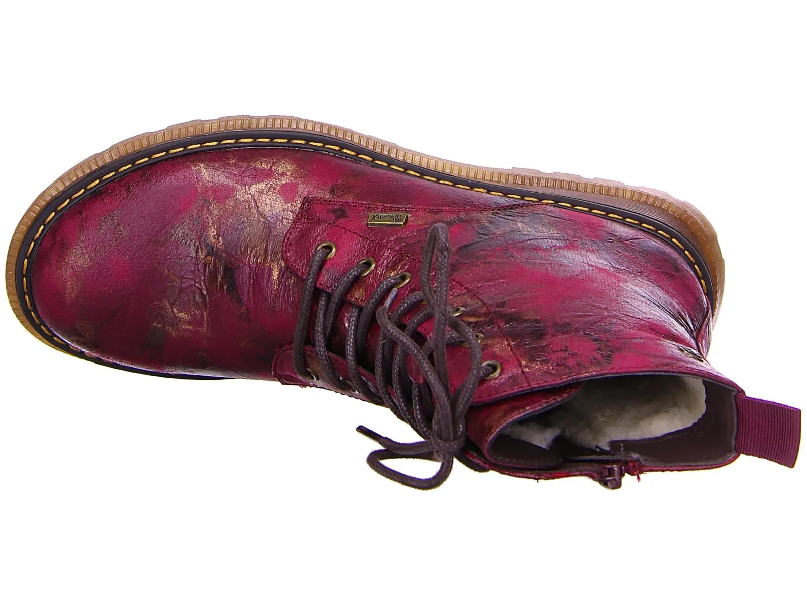 Rieker Schnürstiefel In Rot 7 Rieker Schnürstiefel In Rot – Bild 5