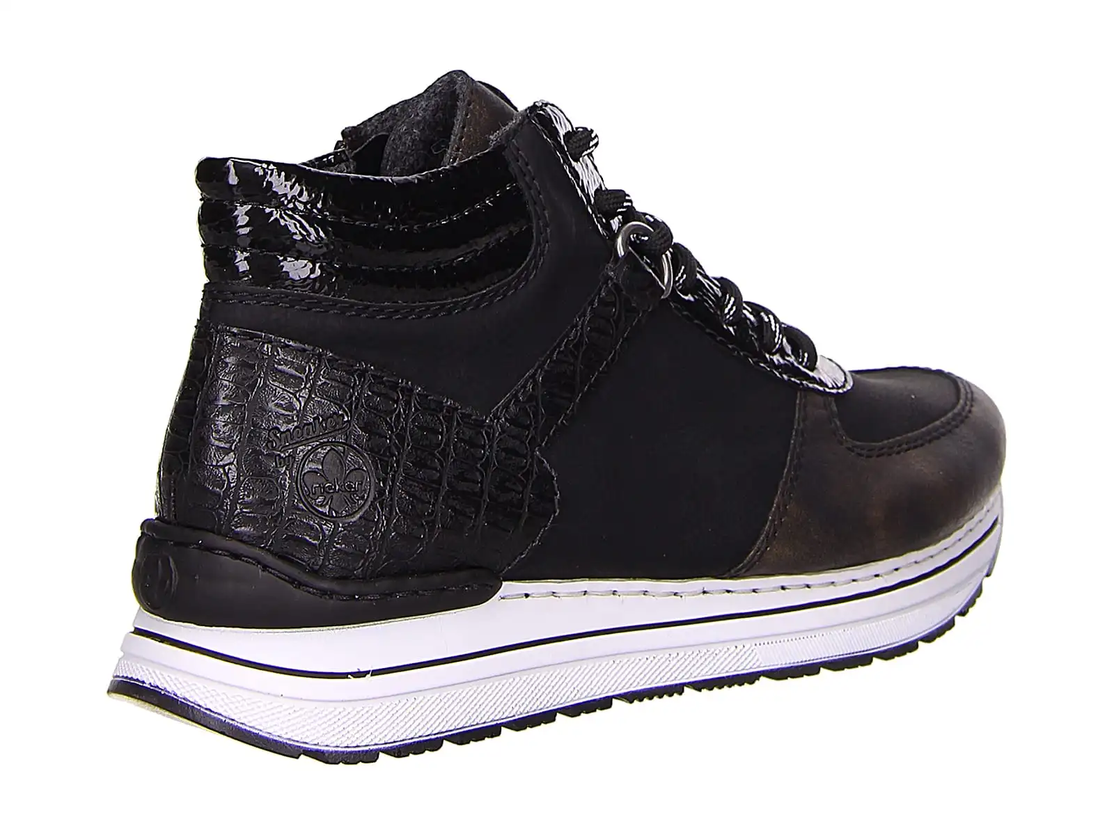 Rieker Schnürstiefel In Schwarz 4 Rieker Schnürstiefel In Schwarz – Bild 2