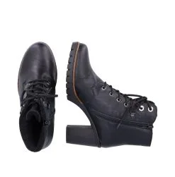 Rieker Schnürstiefelette Damen Stiefelette In Schwarz/schwarz -Rieker rieker schnurstiefelette damen stiefelette in schwarz schwarz 3