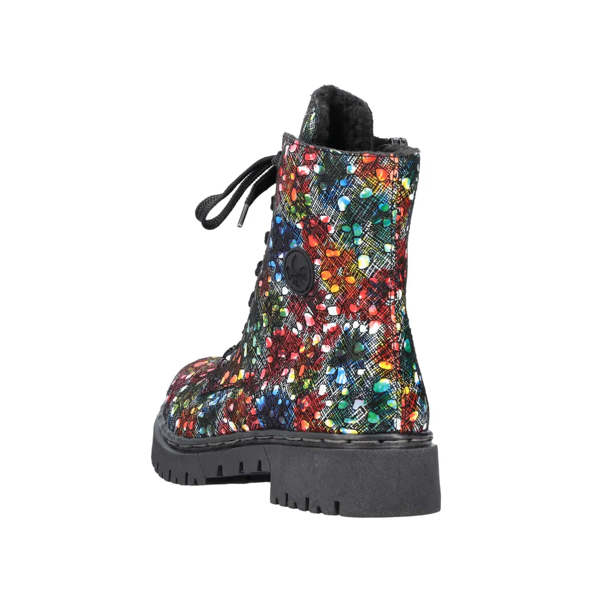 Rieker Schnürstiefelette Damen Stiefellette In Schwarz-multi 4 Rieker Schnürstiefelette Damen Stiefellette In Schwarz-multi – Bild 2