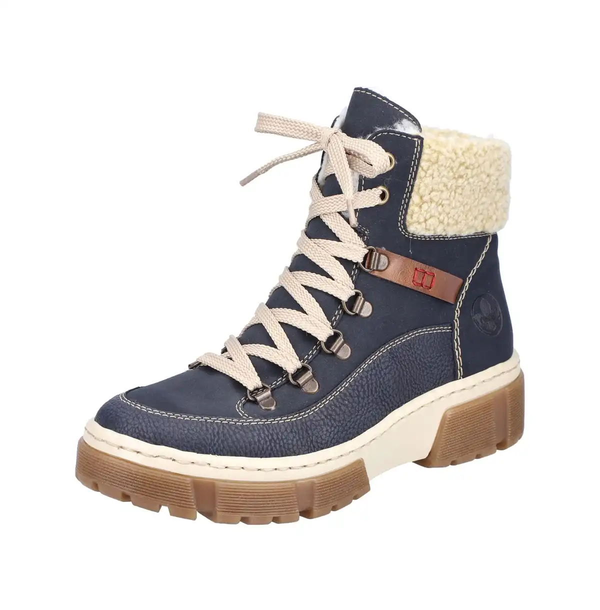 Rieker Schnürstiefelette Schnürstiefelette In Pazifik/pazifik/mogano/beige 3 Rieker Schnürstiefelette Schnürstiefelette In Pazifik/pazifik/mogano/beige