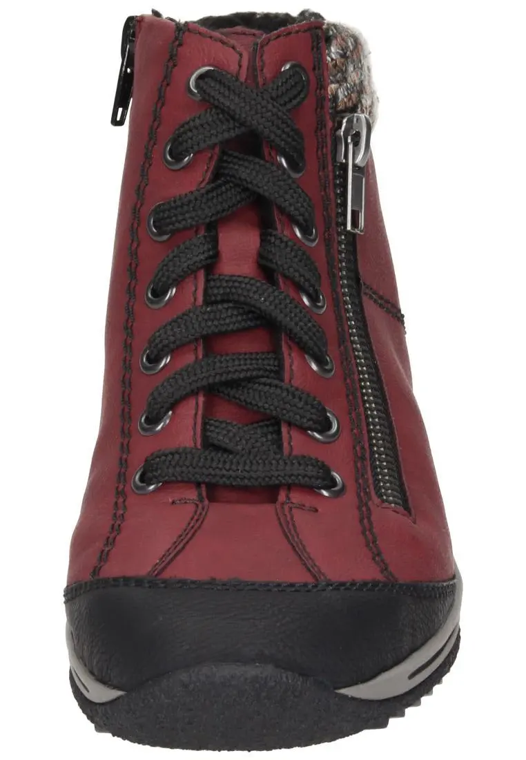 Rieker Schnürstiefeletten In Bordeaux/schwarz 5 Rieker Schnürstiefeletten In Bordeaux/schwarz – Bild 3