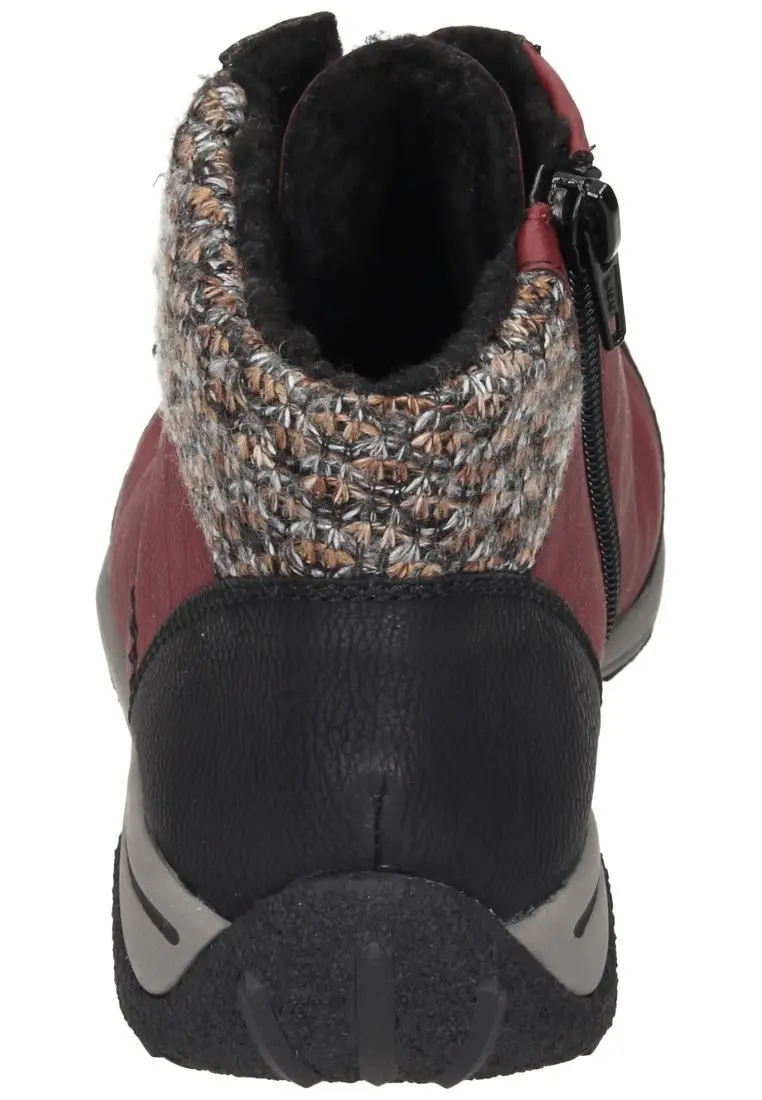 Rieker Schnürstiefeletten In Bordeaux/schwarz 7 Rieker Schnürstiefeletten In Bordeaux/schwarz – Bild 5