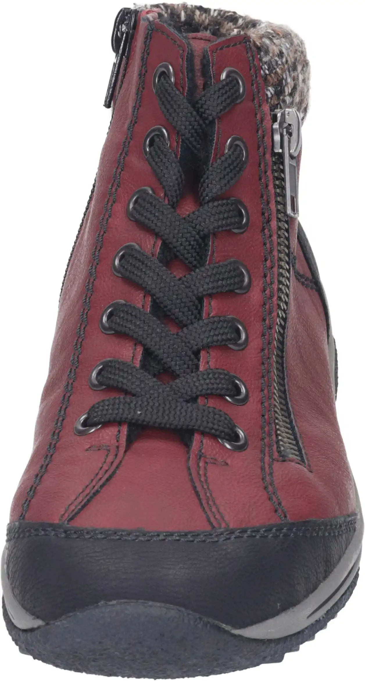 Rieker Schnürstiefeletten In Bordeaux/schwarz 11 Rieker Schnürstiefeletten In Bordeaux/schwarz – Bild 9