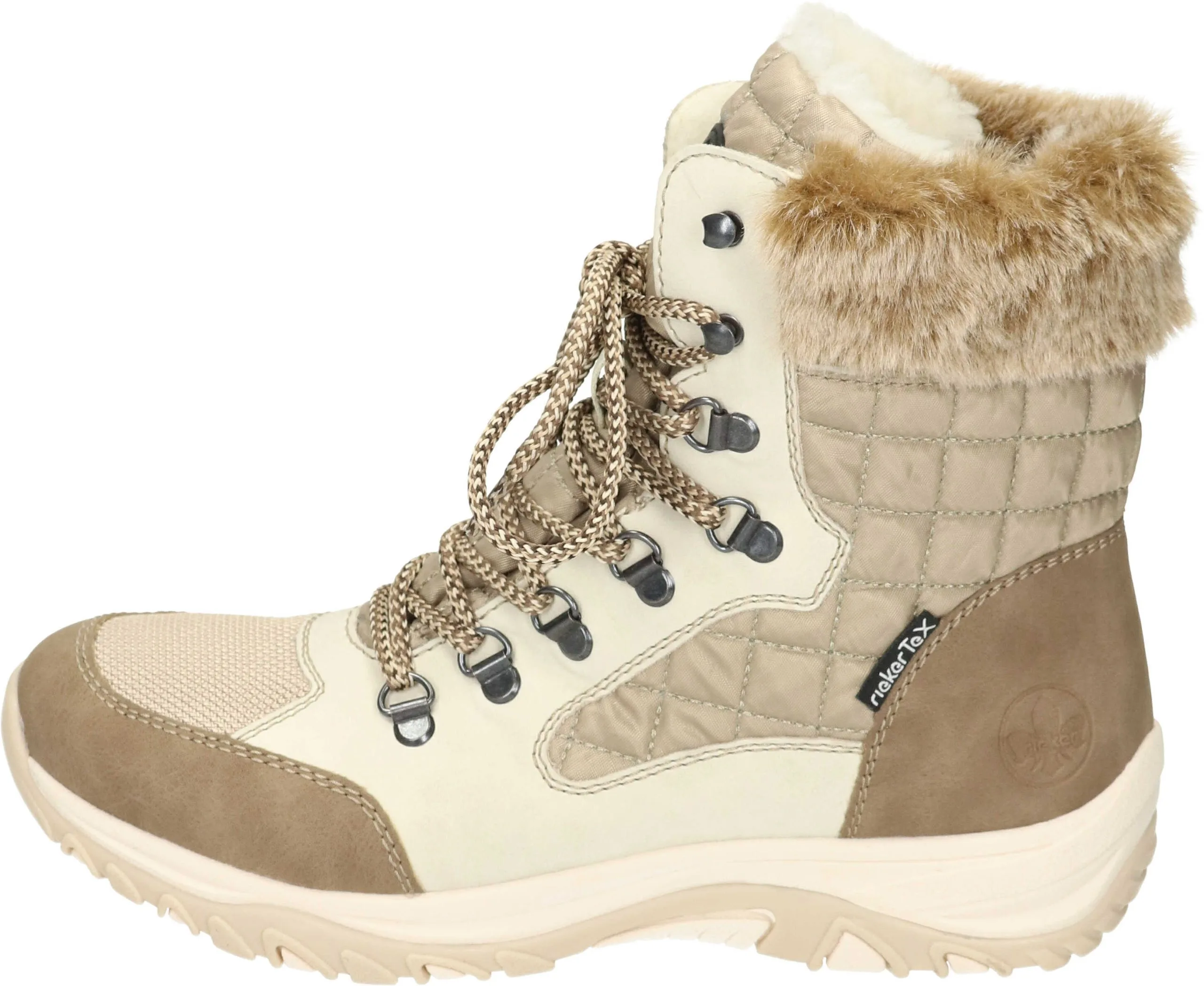 Rieker Schnürstiefeletten In Fango/lehm/crema/beige/steppe 4 Rieker Schnürstiefeletten In Fango/lehm/crema/beige/steppe – Bild 2
