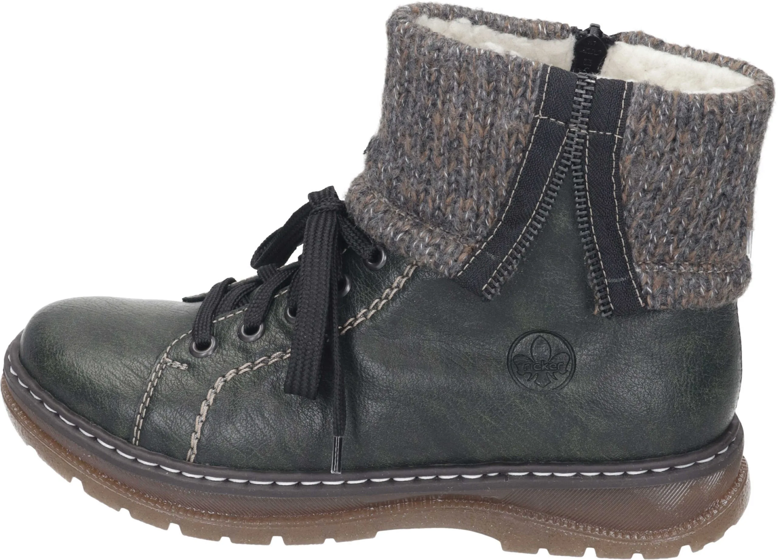 Rieker Schnürstiefeletten In Forest/graphit 4 Rieker Schnürstiefeletten In Forest/graphit – Bild 2