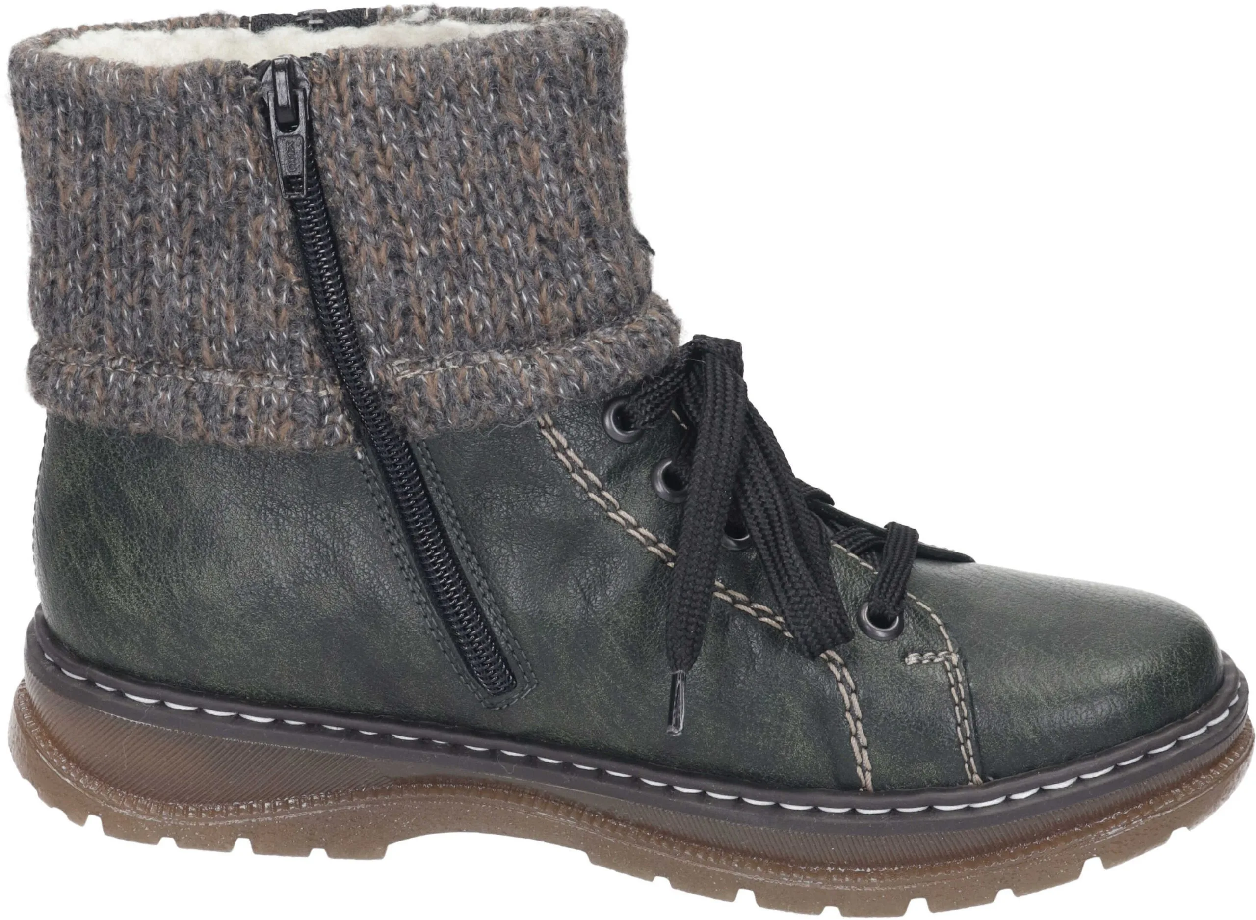 Rieker Schnürstiefeletten In Forest/graphit 6 Rieker Schnürstiefeletten In Forest/graphit – Bild 4