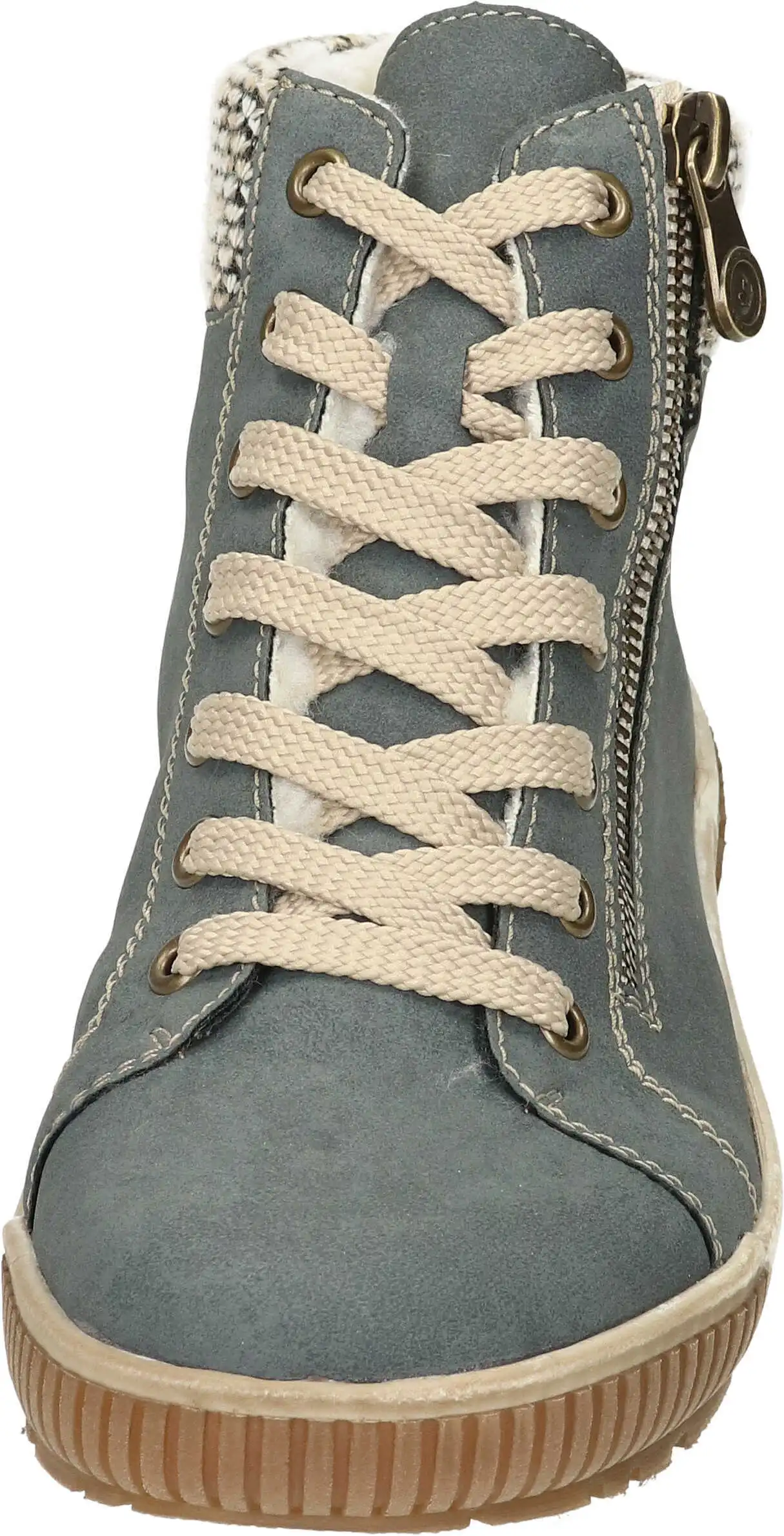 Rieker Schnürstiefeletten In Jeans/schwarz-kiesel 5 Rieker Schnürstiefeletten In Jeans/schwarz-kiesel – Bild 3