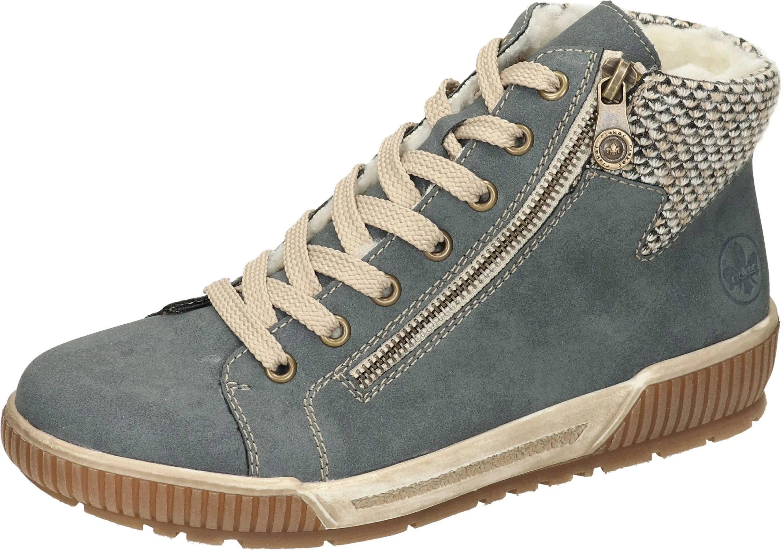 Rieker Schnürstiefeletten In Jeans/schwarz-kiesel 3 Rieker Schnürstiefeletten In Jeans/schwarz-kiesel