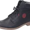 Rieker Schnürstiefeletten In Schwarz/grau-rost/wine 2 Rieker Schnürstiefeletten In Schwarz/grau-rost/wine -Rieker rieker schnurstiefeletten in schwarz grau rost wine
