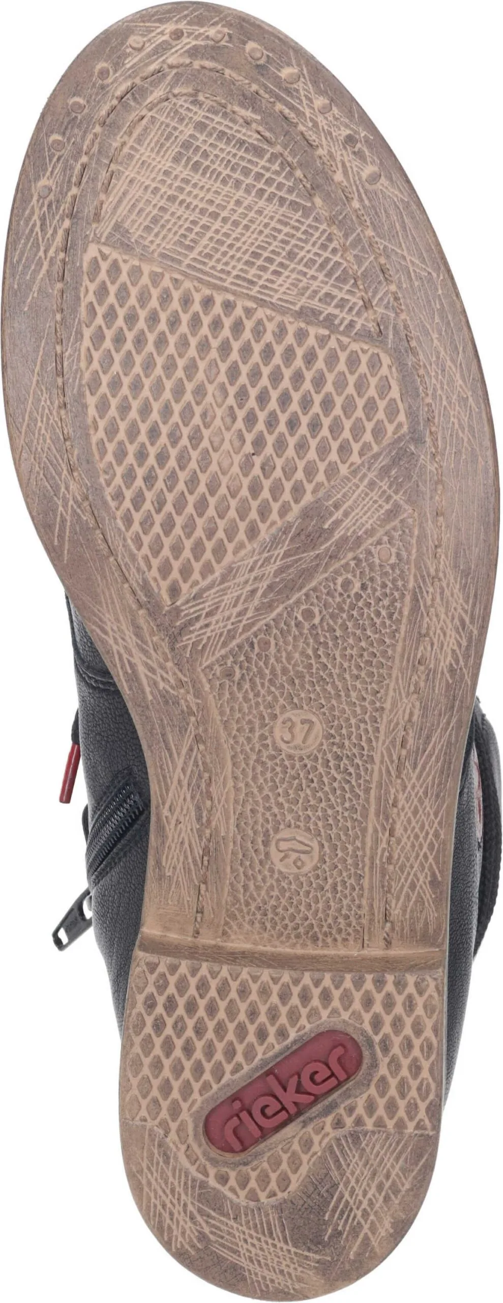 Rieker Schnürstiefeletten In Schwarz/grau-rost/wine 8 Rieker Schnürstiefeletten In Schwarz/grau-rost/wine – Bild 6