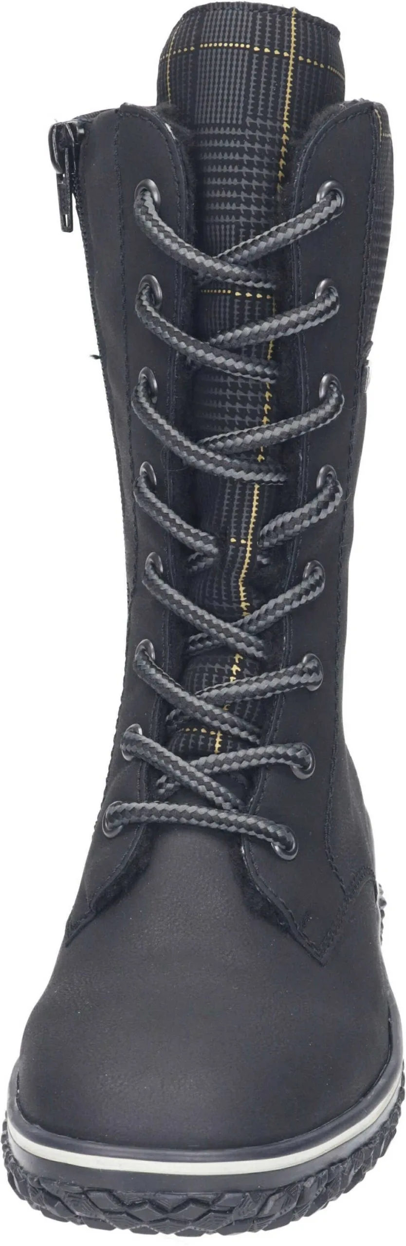 Rieker Schnürstiefeletten In Schwarz/schwarz-gold 5 Rieker Schnürstiefeletten In Schwarz/schwarz-gold – Bild 3