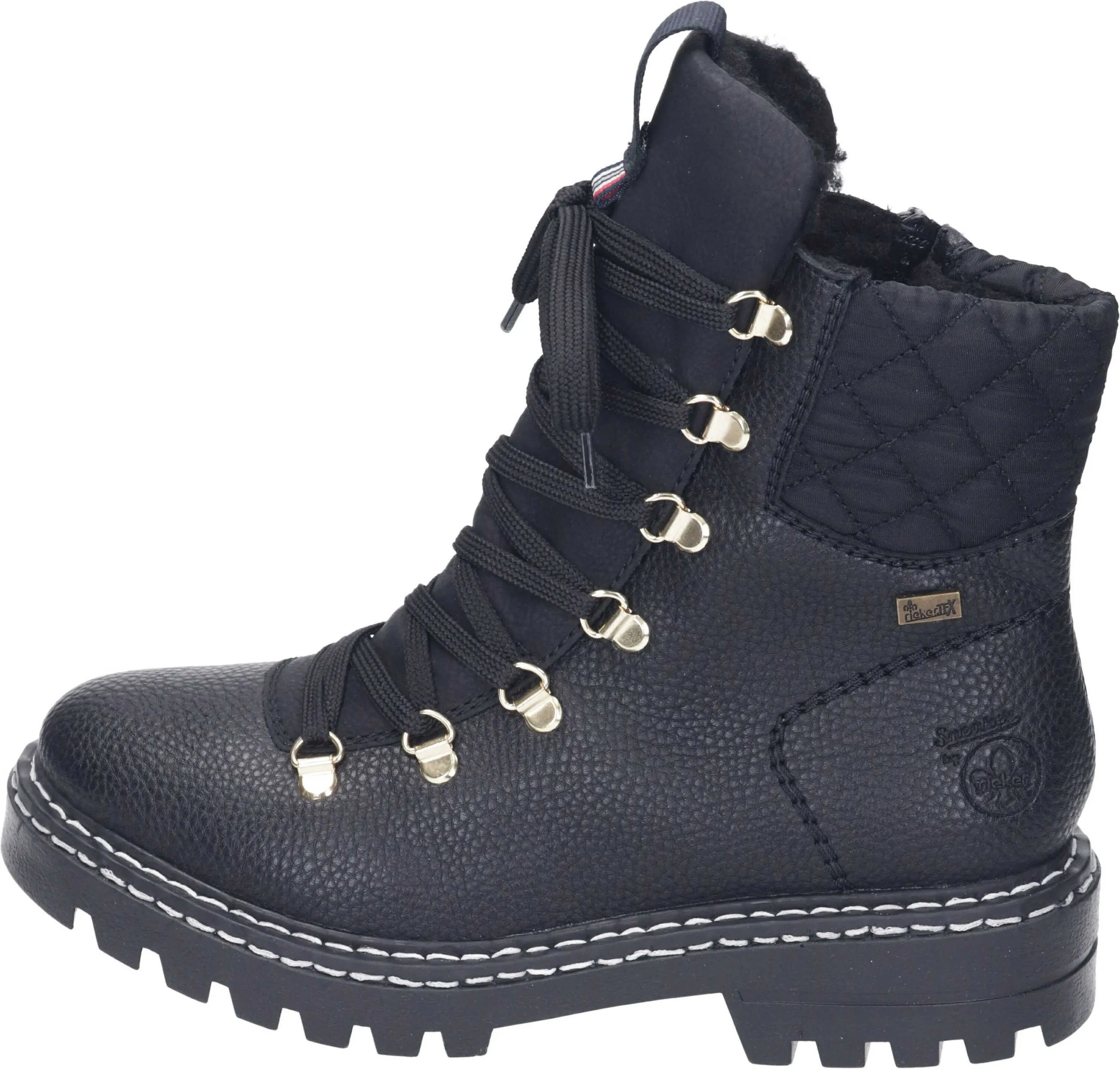 Rieker Schnürstiefeletten In Schwarz/schwarz/schwarz 4 Rieker Schnürstiefeletten In Schwarz/schwarz/schwarz – Bild 2