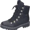 Rieker Schnürstiefeletten In Schwarz/schwarz/schwarz -Rieker rieker schnurstiefeletten in schwarz schwarz schwarz