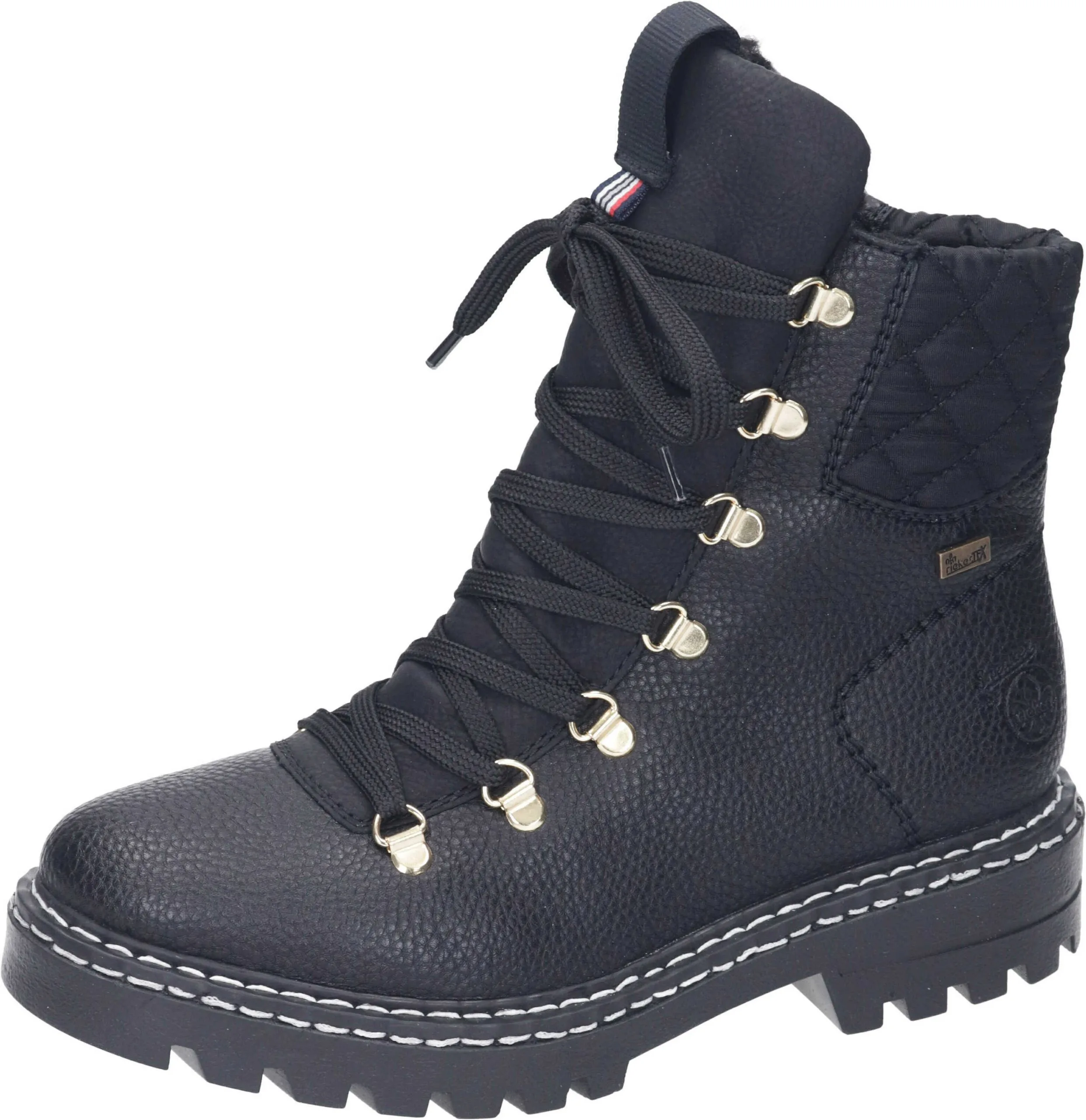 Rieker Schnürstiefeletten In Schwarz/schwarz/schwarz 3 Rieker Schnürstiefeletten In Schwarz/schwarz/schwarz
