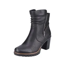 Rieker 44 Rieker Stiefelette Damen Stiefelette Mit Warmfutter In Schwarz/schwarz-gold