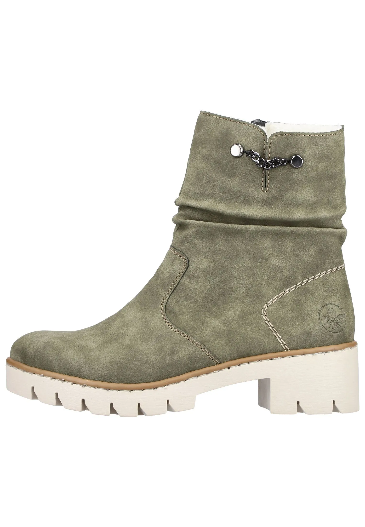 Rieker Stiefelette In Dunkelgrün 4 Rieker Stiefelette In Dunkelgrün – Bild 2