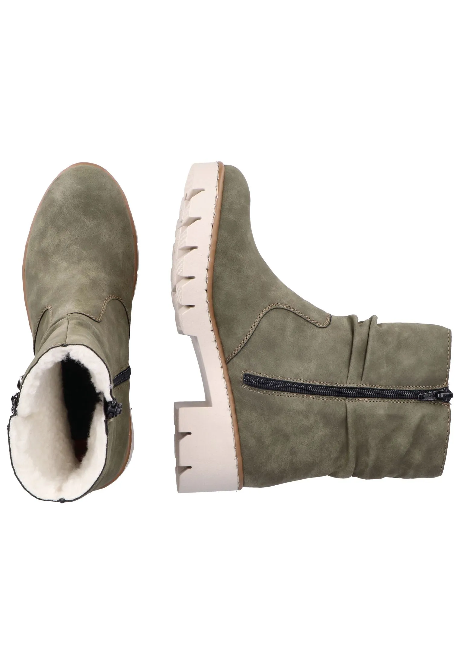 Rieker Stiefelette In Dunkelgrün 8 Rieker Stiefelette In Dunkelgrün – Bild 6