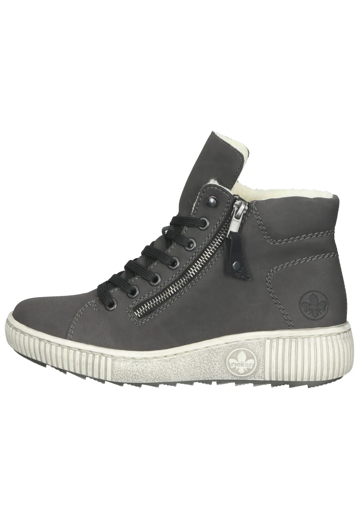 Rieker Stiefelette In Grau/Schwarz 4 Rieker Stiefelette In Grau/Schwarz – Bild 2