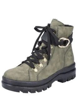 Rieker Stiefelette In Grün/Schwarz