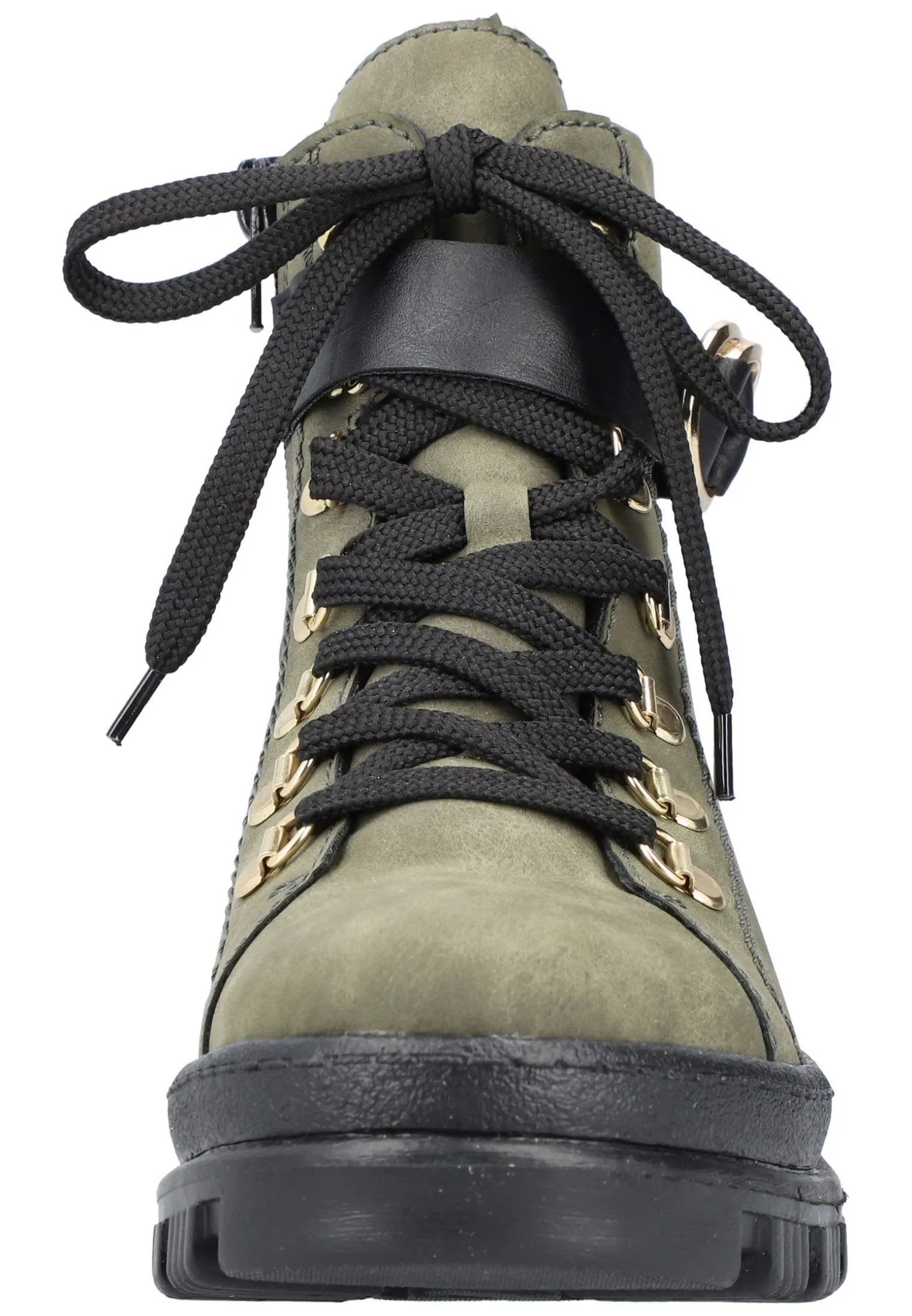 Rieker Stiefelette In Grün/Schwarz 6 Rieker Stiefelette In Grün/Schwarz – Bild 4