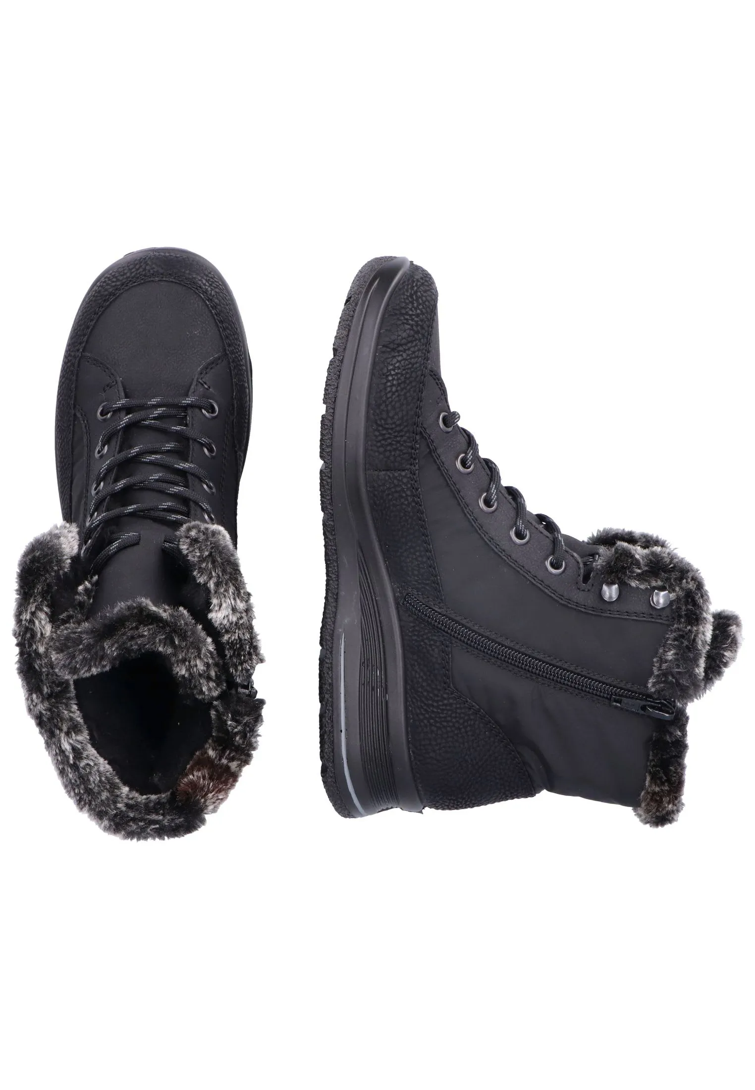 Rieker Stiefelette In Schwarz/grau 8 Rieker Stiefelette In Schwarz/grau – Bild 6